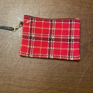 Plaid Red Clutch Bag